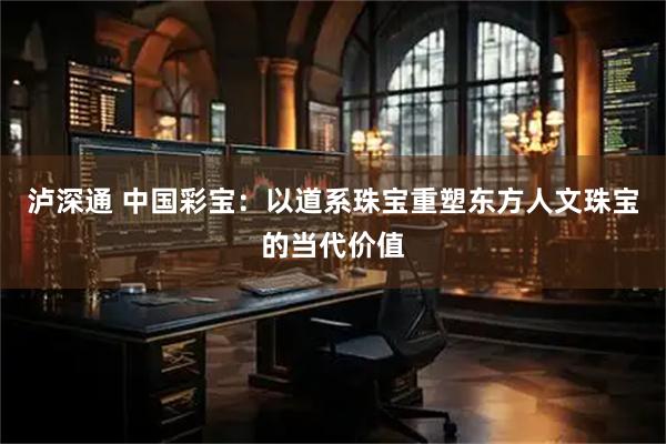 泸深通 中国彩宝：以道系珠宝重塑东方人文珠宝的当代价值