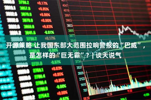 开源策略 让我国东部大范围拉响警报的“巴威”,是怎样的“巨无霸”?| 谈天说气