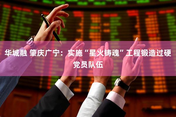 华城融 肇庆广宁：实施“星火铸魂”工程锻造过硬党员队伍