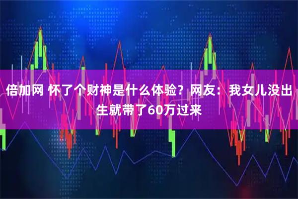 倍加网 怀了个财神是什么体验？网友：我女儿没出生就带了60万过来