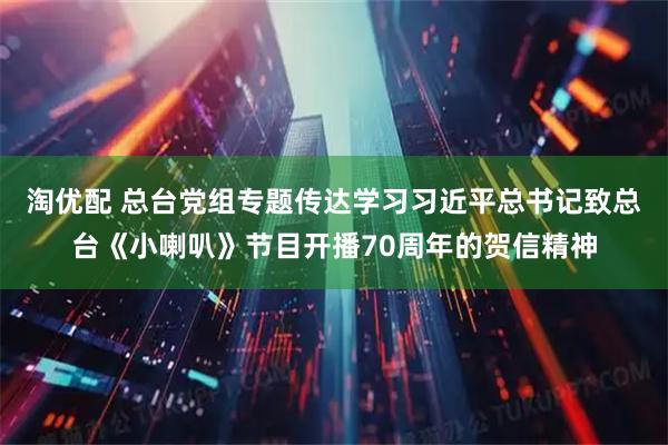 淘优配 总台党组专题传达学习习近平总书记致总台《小喇叭》节目开播70周年的贺信精神
